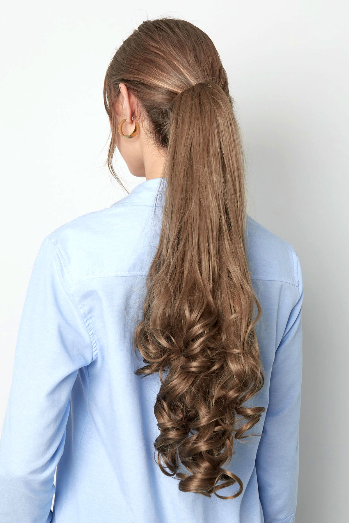 Ponytail clip fancy - gold brown h5 Picture4